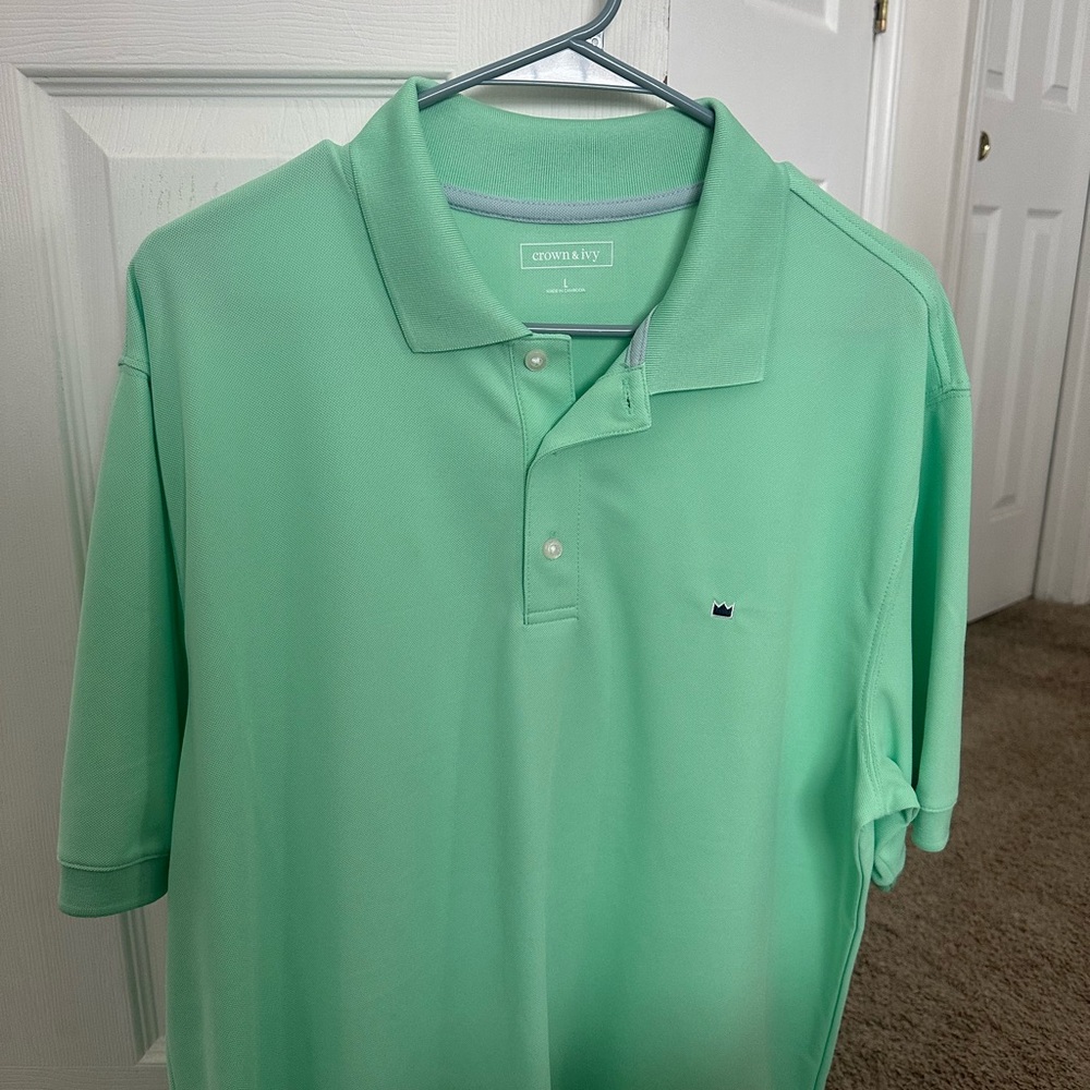 Crown & Ivy Mint Green Polo Shirt and two other dress shirts